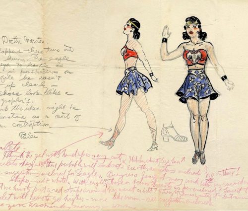 El primer boceto de Wonder Woman
